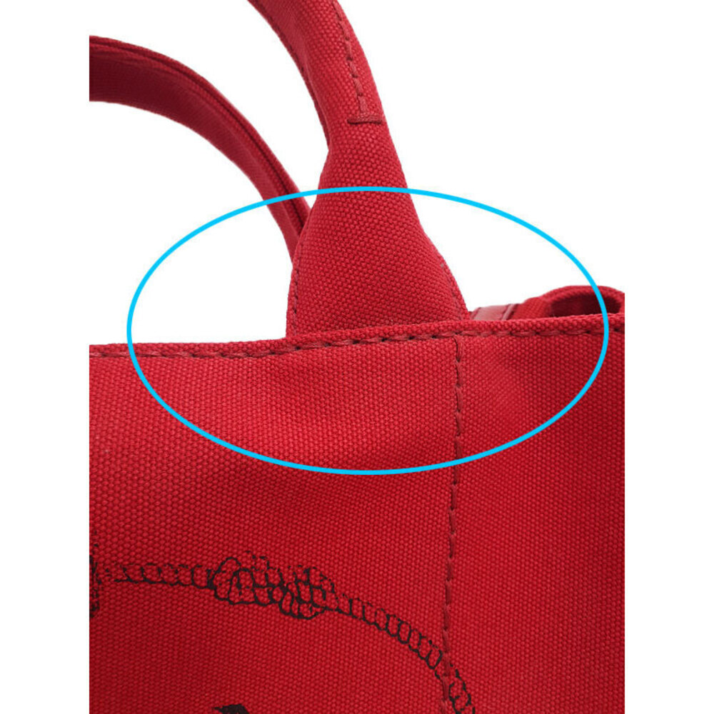 PRADA Canapa 2way Top Handle Crossbody Tote Convertible Tote Bag - Picture 5 of 9